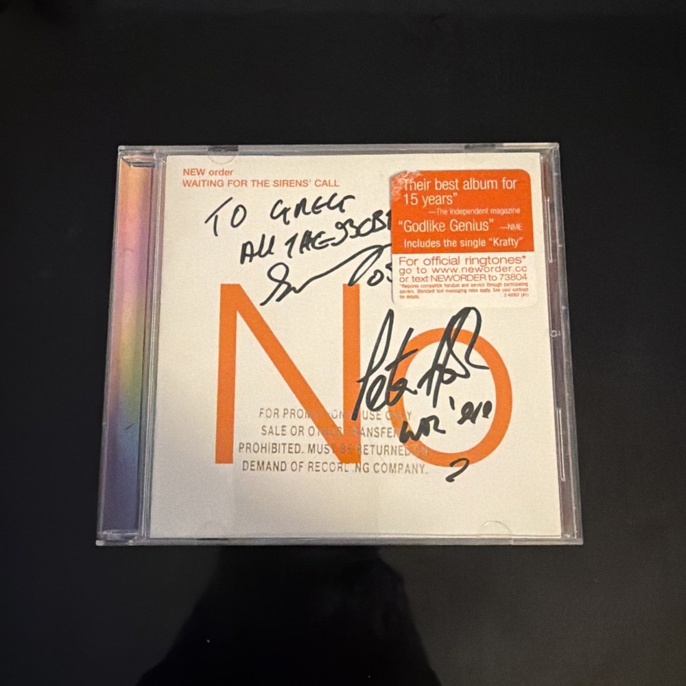 New Order - Waiting for the Sirens' Call CD Album 2005 SIGNED AUTOGRAPHED PROMO